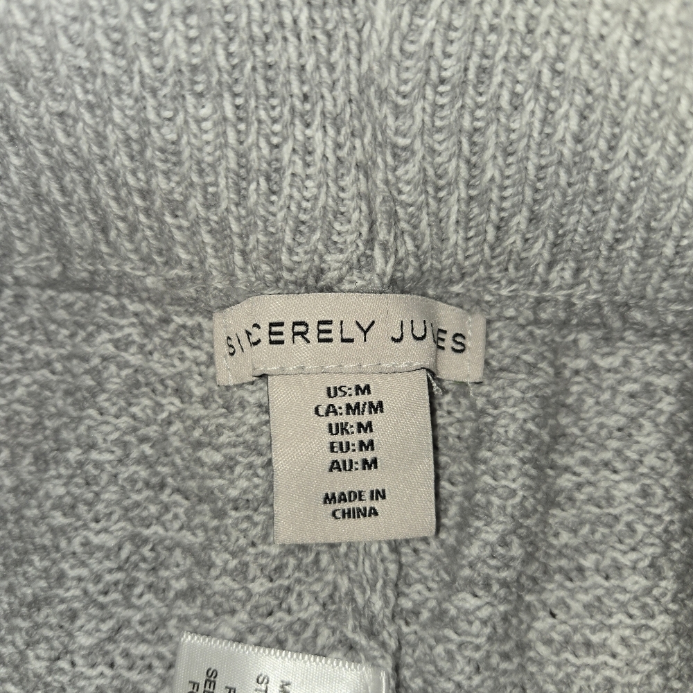 Sincerely Jules Pants Women's Grey Waffle Soft Knit Tapered Cozy Joggers NWT - Picture 3 of 7